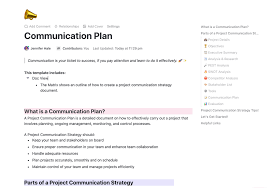 communication plan templates excel