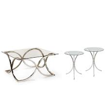 End Tables And Coffee Table In Chrome