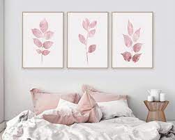 Pink Botanical Wall Art Set Of 3 Fl