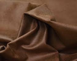 brown color suede leatherite sofa