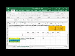 pv of ordinary annuity using ms excel