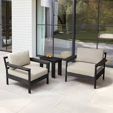 Playa Outdoor Lounge Chairs & Side Table (22") Set