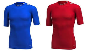 Details About Adidas Men Techfit Base S S Shirts Red Blue Soccer Jersey Top Gym Shirt D82089