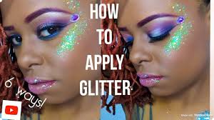how to apply glitter on face and body