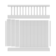 white vinyl fence panel
