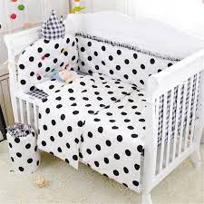 White Polka Dot Crib Bedding Set