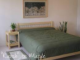 Organic Bedroom Untreated Wood Bed