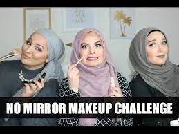 no mirror makeup challenge with