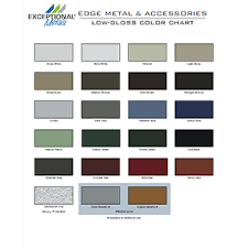 Commercial Metal Roofing Color Chart Exceptional Metals