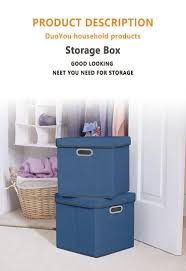 separate lid linen fabric storage box