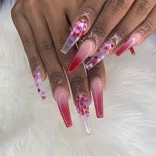 updated 40 bubbly pink acrylic nails