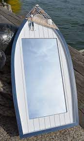 Large Wooden Boat Mirror Dorset Gifts