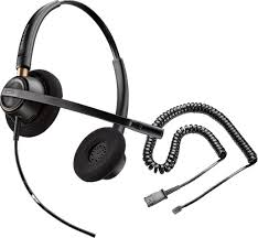 Plantronics Hw520 Encorepro Noise Canceling Binaural Headset With Rj9 Adapter