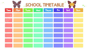 timetable for word template and