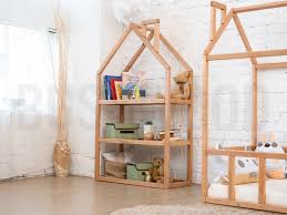 Montessori House Shaped Shelf Kids