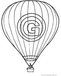 hot air balloon color pages printable