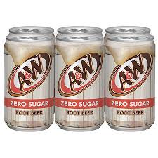a w zero sugar root beer soda mini