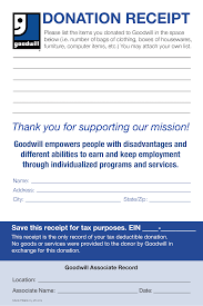 free goodwill donation receipt template