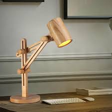 Tojane swing arm desk lamp,architect desk clamp mounted light, adjustable arm drawing/office/workbench table lamp,grey metal finish. Wood Adjustable Desk Lamp With Wooden Shade Lever 12vmonster Lighting And More
