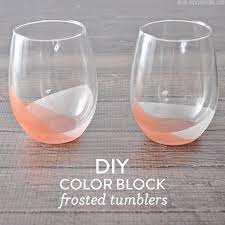 Diy Color Block Frosted Tumblers
