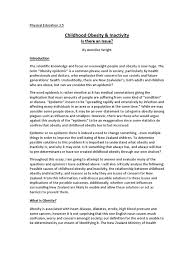  obesity essays conclusion childhood essay topics paper 