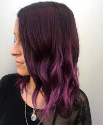 Purple hair with dark roots. 21 Dark Purple Hair Color Ideas Trending In 2021