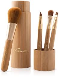 luvia cosmetics travel bamboo brush set