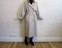 Pale Gray Womens Trench Coat