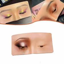 female silicone eye makeup dummy for