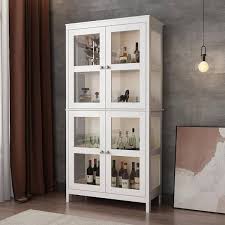 4 Door Cabinet Bookshelf Cupboard