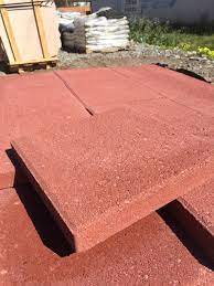 Patio Stepping Stones Square Red