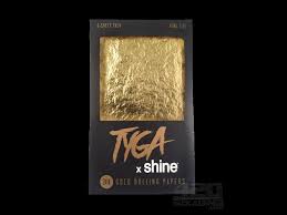 Shine 24k gold rolling papers. Tyga X Shine King Size Rolling Papers 6 Pack