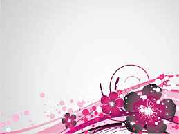 Pink Floral On Corner Powerpoint Templates Flowers Free