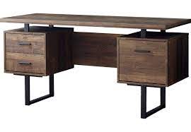 Dyh vintage computer desk, wood and metal homecho industrial computer desk with 2 shelves, 55 inch writing desk with storage, wood laptop study. 7 Dark Wood Desk Ideas Dark Wood Desk Home Office Design Desk
