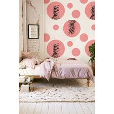 Pink Pineapple Polka Dots Wallpaper