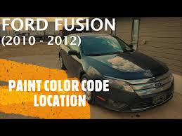 Ford Fusion Exterior Paint Color Code