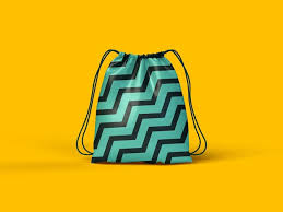 premium psd drawstring bag mockup design