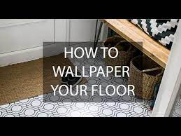 how to wallpaper a floor the easy way