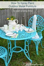 spray paint metal outdoor furniture