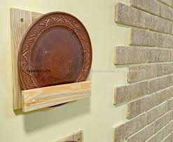 Wood Wall Plate Rack Frame For Dish