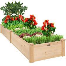 8 Ft X 2 Ft Wood Raised Garden Bed