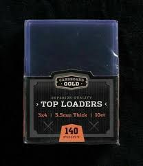Sold in packs of 25, guardhouse toploaders for standard size cards are 12 mil thick and measure 2 3/4 x 3 7/8 inside, while the outside measures 3 x 4 inches. Cardboard Gold 3 5mm 140pt Thick Trading Card Topload Holders Hard Protectors Pack Of 500 For Sale Online Ebay