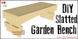 Slatted Garden Bench Plans Step By