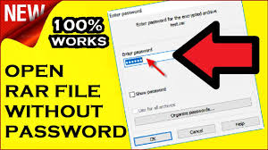 how to open a rar file without pword