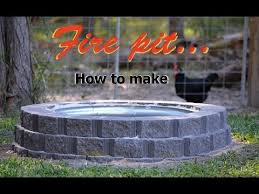 A Fire Pit Using Retaining Wall Blocks