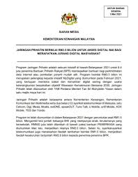 Putrajaya has officiated the launch of the jaringan prihatin (network) programme under the national digital networking plan (jendela). Qprfxm C0i3xam