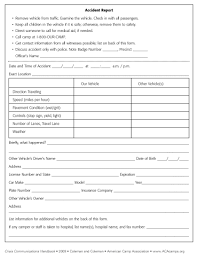 vehicle accident report form template
