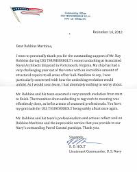 Thank You Letters Robbins Maritime