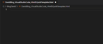visual studio code create empty html5