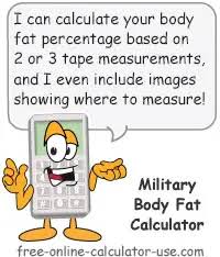 military body fat percene calculator